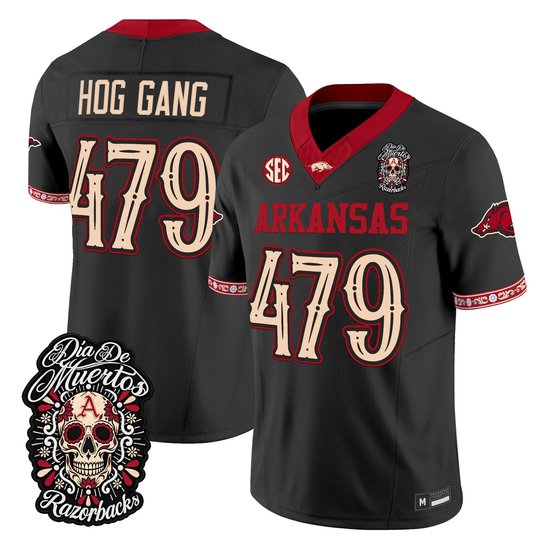 Men's Arkansas Razorbacks Día de los Muertos Vapor Limited Jersey - All Stitched