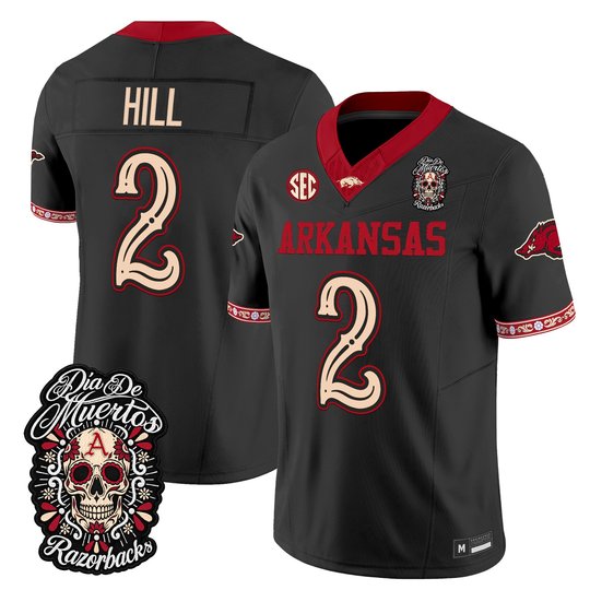 Men's Arkansas Razorbacks Día de los Muertos Vapor Limited Jersey - All Stitched