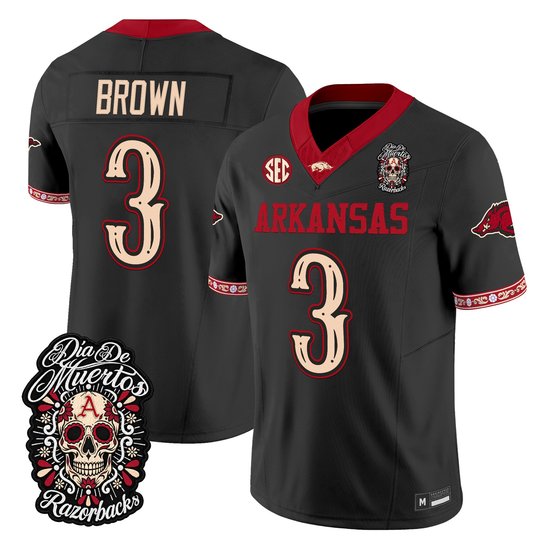 Men's Arkansas Razorbacks Día de los Muertos Vapor Limited Jersey - All Stitched