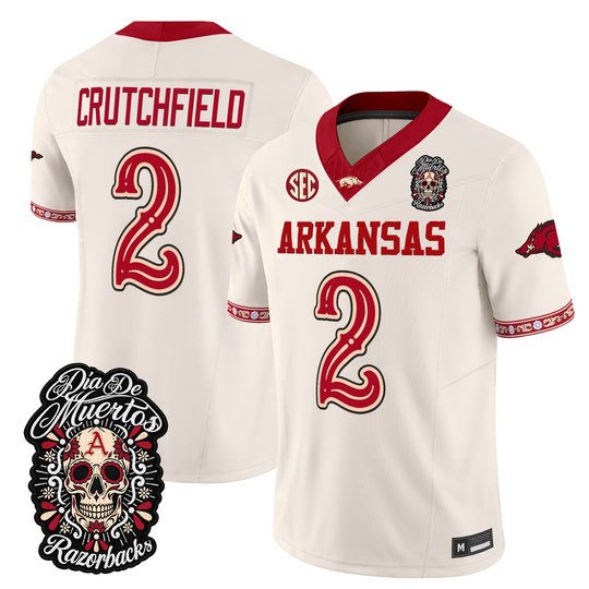 Men's Arkansas Razorbacks Día de los Muertos Vapor Limited Jersey - All Stitched