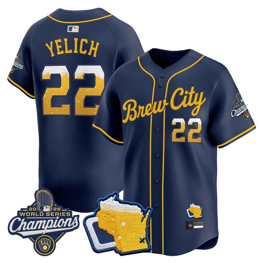 Men's Milwaukee Brewers "Brew City Edition" 2026 World Series Champions Vapor Premier Limited Jersey - Stitched