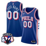 Philadelphia 76ers Custom Swingman Jersey - 24th Season Patch - All Stitched