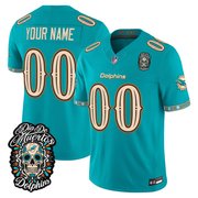 Miami Dolphins Día de los Muertos Vapor Limited Custom Jersey - All Stitched