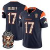 Men's Denver Broncos Día de los Muertos Vapor Limited Jersey - All Stitched