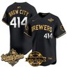 Men's Milwaukee Brewers 2026 World Series Vapor Premier Limited Jersey V2 - Bob Uecker Patch - All Stitched