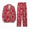 San Francisco 49ers Long Sleeve Satin Pajama Set V3