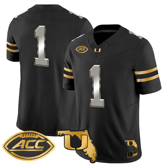 Men's Miami Hurricanes 2026 Florida Patch Gold Vapor Limited Jersey - All Stitched