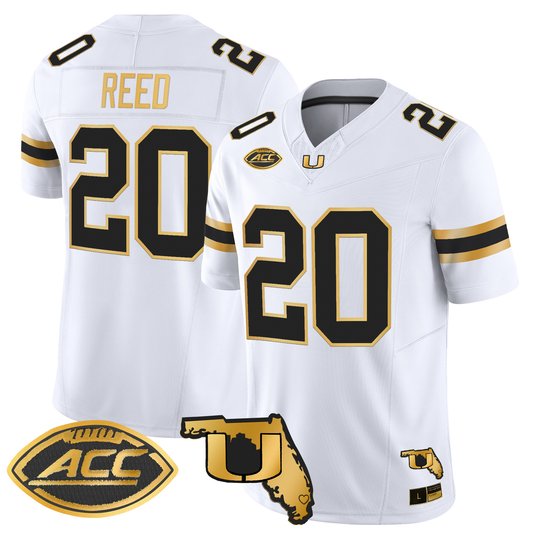 Men's Miami Hurricanes 2026 Florida Patch Gold Vapor Limited Jersey - All Stitched