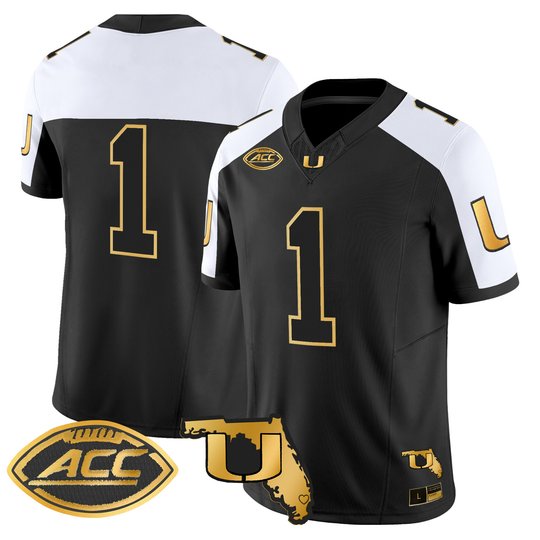 Men's Miami Hurricanes 2026 Florida Patch Gold Vapor Limited Jersey - All Stitched