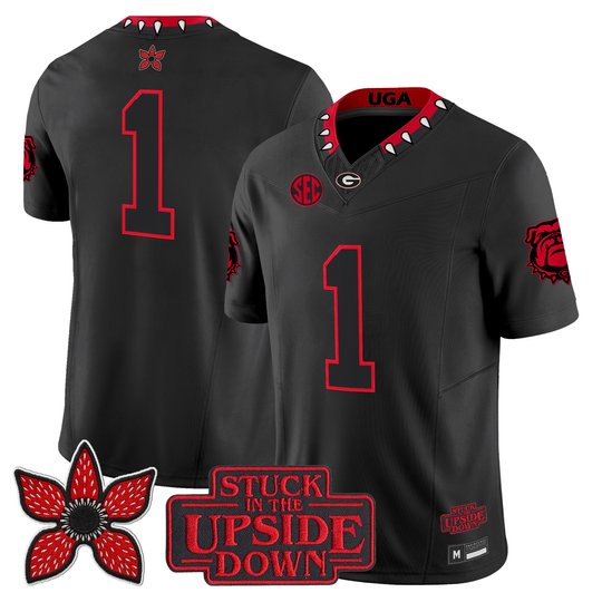 Men's Georgia Bulldogs 'Stranger Things Edition' Vapor Limited Jersey - All Stitched