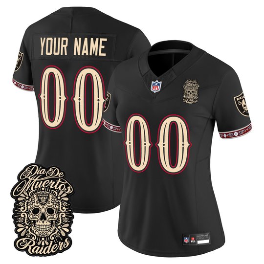 Las Vegas Raiders Día de los Muertos Vapor Limited Custom Jersey - All Stitched