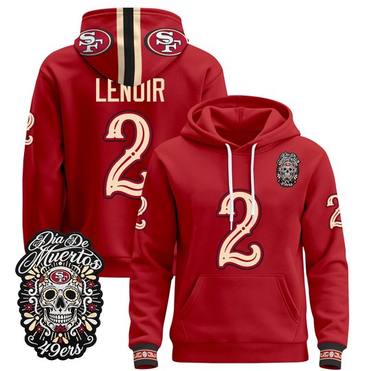 Men's San Francisco 49ers Día de los Muertos Premium Pullover Hoodie - All Stitched