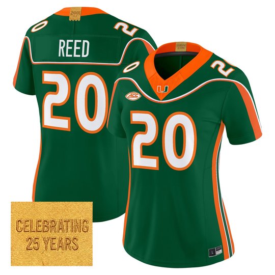Women's Miami Hurricanes 2001 Throwback Vapor Limited Jersey - All Stitched