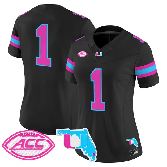 Women's Miami Hurricanes Vice City Vapor Limited Jersey - All Stitched
