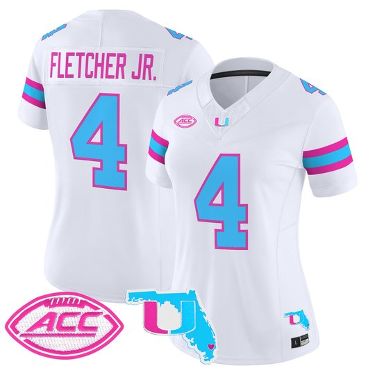Women's Miami Hurricanes Vice City Vapor Limited Jersey - All Stitched