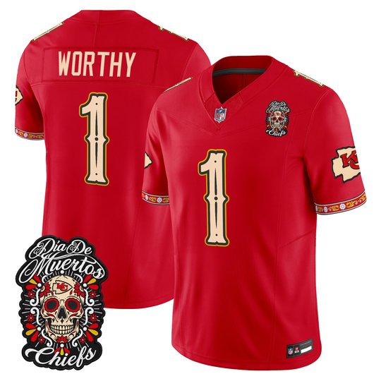 Men's Kansas City Chiefs Día de los Muertos Vapor Limited Jersey - All Stitched