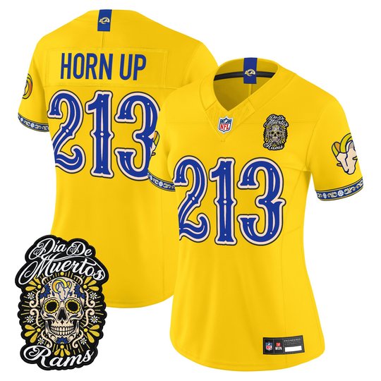 Women's Los Angeles Rams Día de los Muertos Vapor Limited Jersey - All Stitched