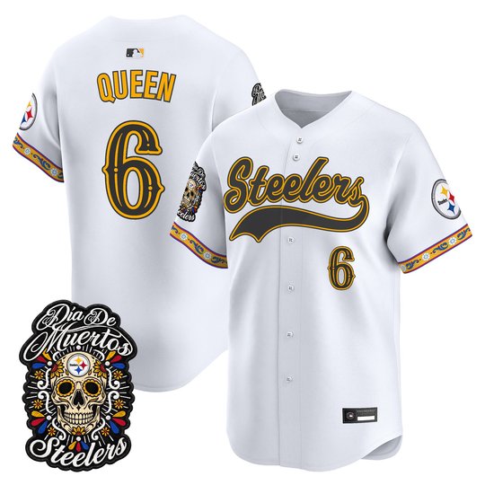 Men's Pittsburgh Steelers Día de los Muertos Vapor Limited Baseball Jersey - All Stitched