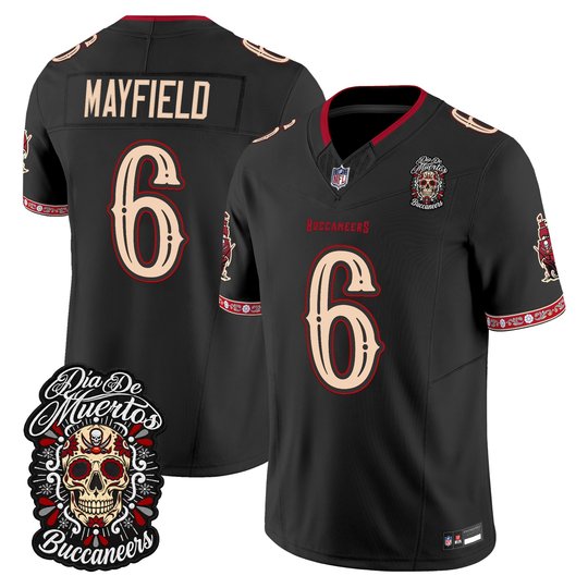 Men's Tampa Bay Buccaneers Día de los Muertos Vapor Limited Jersey - All Stitched