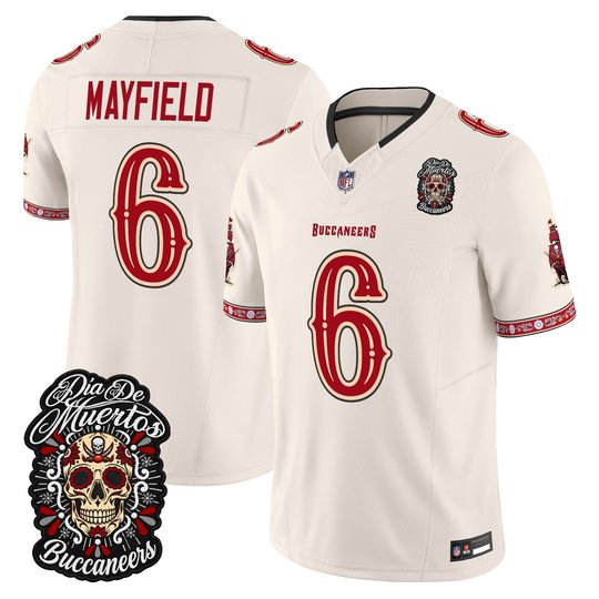 Men's Tampa Bay Buccaneers Día de los Muertos Vapor Limited Jersey - All Stitched