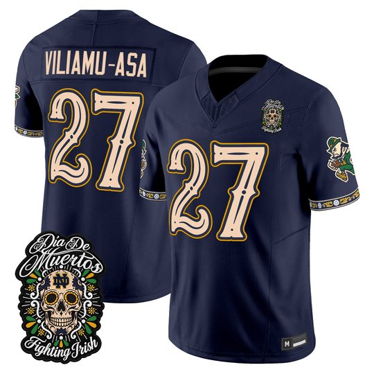 Men's Notre Dame Fighting Irish Día de los Muertos Vapor Limited Jersey - All Stitched