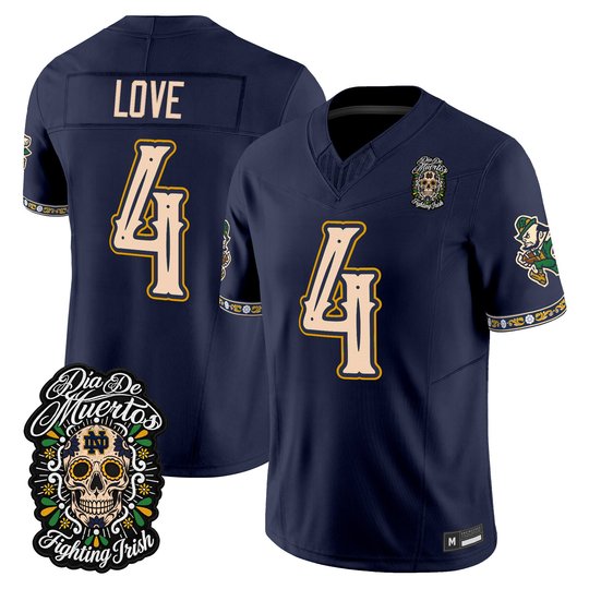 Men's Notre Dame Fighting Irish Día de los Muertos Vapor Limited Jersey - All Stitched