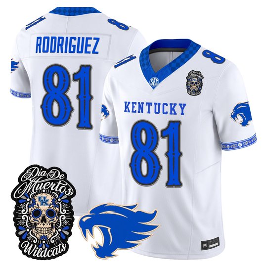 Men's Kentucky Wildcats Día de los Muertos Vapor Limited Jersey - All Stitched