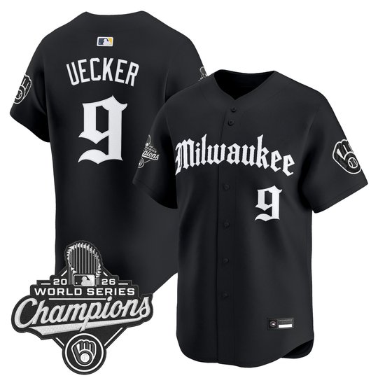 Men's Milwaukee Brewers 2026 World Series Champions Vapor Premier Limited Jersey - Gothic Edition - All Stitched