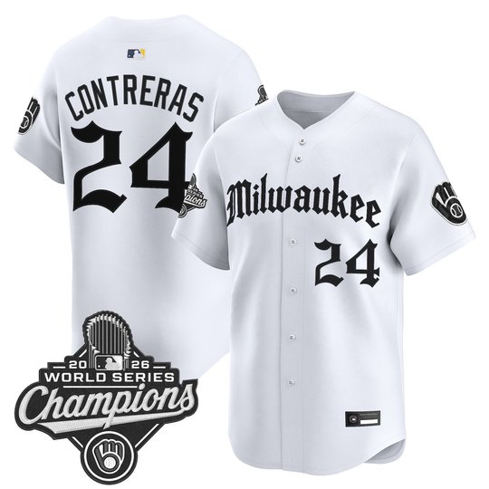 Men's Milwaukee Brewers 2026 World Series Champions Vapor Premier Limited Jersey - Gothic Edition - All Stitched