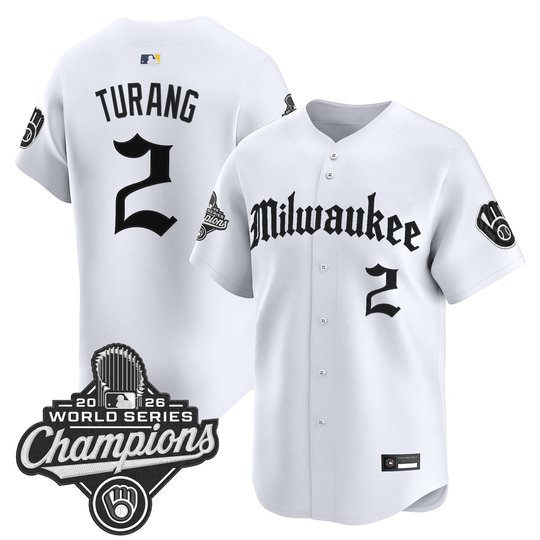 Men's Milwaukee Brewers 2026 World Series Champions Vapor Premier Limited Jersey - Gothic Edition - All Stitched