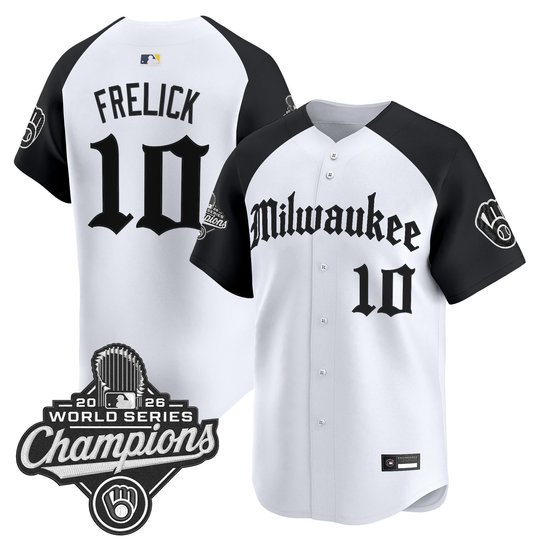 Men's Milwaukee Brewers 2026 World Series Champions Vapor Premier Limited Jersey - Gothic Edition - All Stitched
