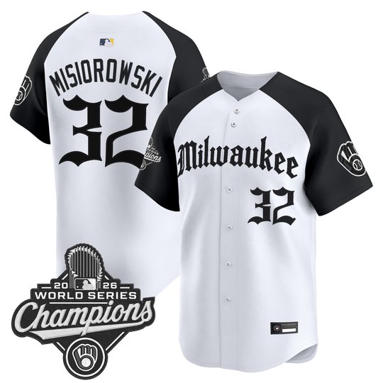 Men's Milwaukee Brewers 2026 World Series Champions Vapor Premier Limited Jersey - Gothic Edition - All Stitched