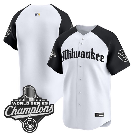 Men's Milwaukee Brewers 2026 World Series Champions Vapor Premier Limited Jersey - Gothic Edition - All Stitched