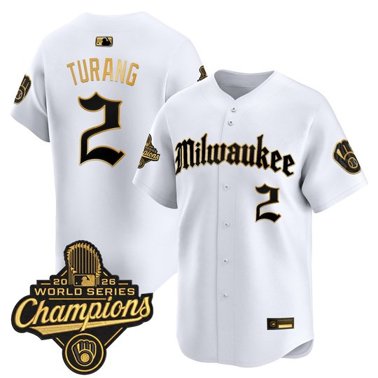 Men's Milwaukee Brewers 2026 World Series Champions Vapor Premier Limited Jersey - Gothic Edition - All Stitched