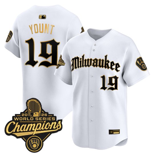 Men's Milwaukee Brewers 2026 World Series Champions Vapor Premier Limited Jersey - Gothic Edition - All Stitched