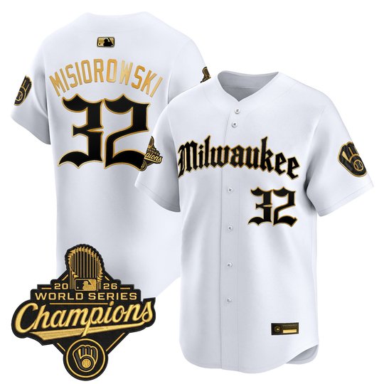 Men's Milwaukee Brewers 2026 World Series Champions Vapor Premier Limited Jersey - Gothic Edition - All Stitched