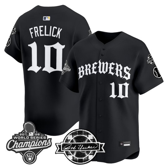Men's Milwaukee Brewers 2026 World Series Champions Vapor Premier Limited Jersey - Old English Edition - All Stitched