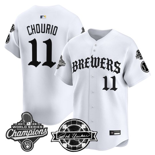 Men's Milwaukee Brewers 2026 World Series Champions Vapor Premier Limited Jersey - Old English Edition - All Stitched