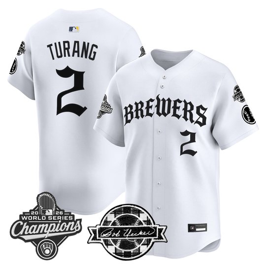 Men's Milwaukee Brewers 2026 World Series Champions Vapor Premier Limited Jersey - Old English Edition - All Stitched