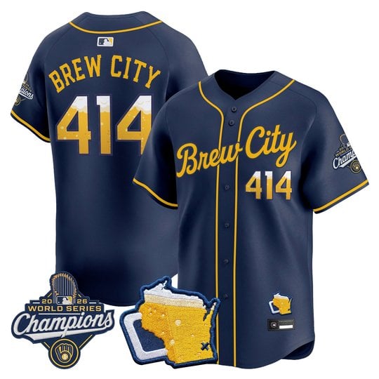 Men's Milwaukee Brewers "Brew City Edition" 2026 World Series Champions Vapor Premier Limited Jersey - Stitched