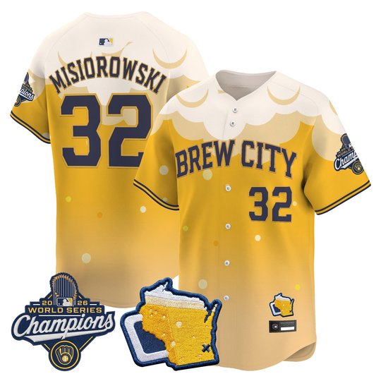 Men's Milwaukee Brewers "Brew City Edition" 2026 World Series Champions Vapor Premier Limited Jersey - Stitched