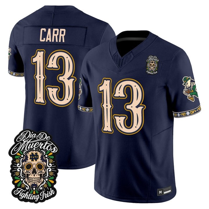 Men's Notre Dame Fighting Irish Día de los Muertos Vapor Limited Jersey - All Stitched