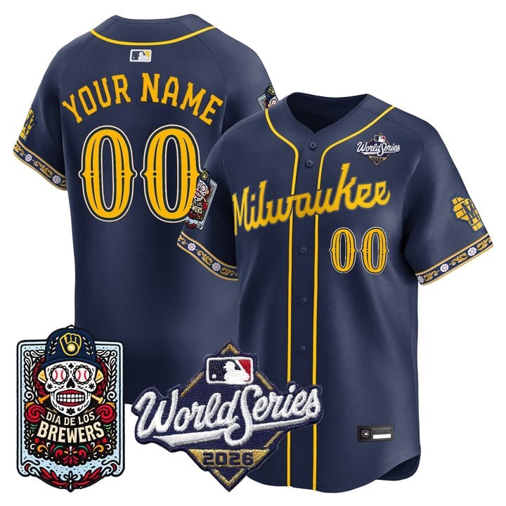 Milwaukee Brewers Día de los Muertos Vapor Premier Limited Custom Jersey - 2026 World Series - Stitched