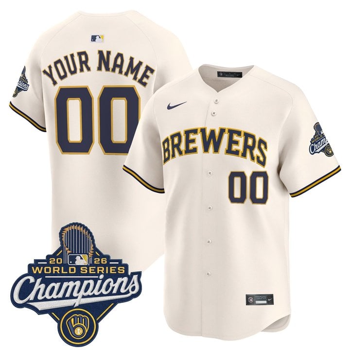Milwaukee Brewers 2026 World Series Champions Vapor Premier Limited Custom Jersey - All Stitched