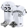 Men's Milwaukee Brewers 2026 World Series Vapor Premier Limited Jersey - Old English Edition - All Stitched