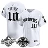 Men's Milwaukee Brewers 2026 World Series Vapor Premier Limited Jersey - Old English Edition - All Stitched