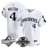 Men's Milwaukee Brewers 2026 World Series Vapor Premier Limited Jersey - Old English Edition - All Stitched