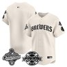 Men's Milwaukee Brewers 2026 World Series Champions Vapor Premier Limited Jersey - Old English Edition - All Stitched