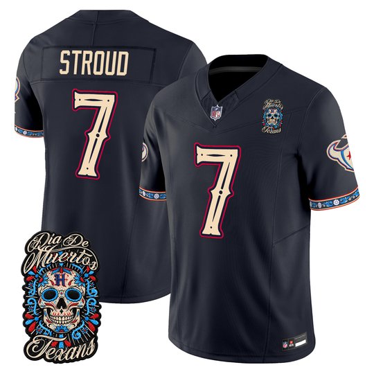 Men's Houston Texans Día de los Muertos Vapor Limited Jersey - All Stitched