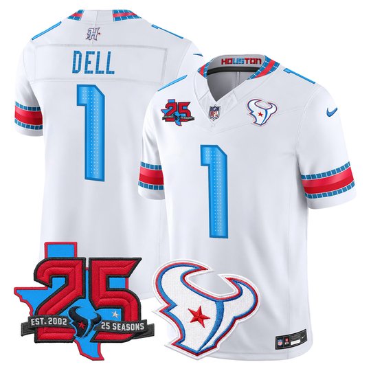 Men's Houston Texans 2026 "Rivalries" Vapor Limited Jersey - 25th Year Anniversary Patch - All Stitched